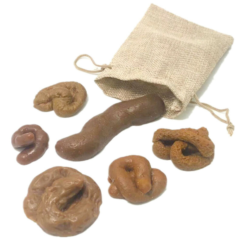 Fake Poop Gag Gift - 6pcs Realistic Soft Fake Dog Poop