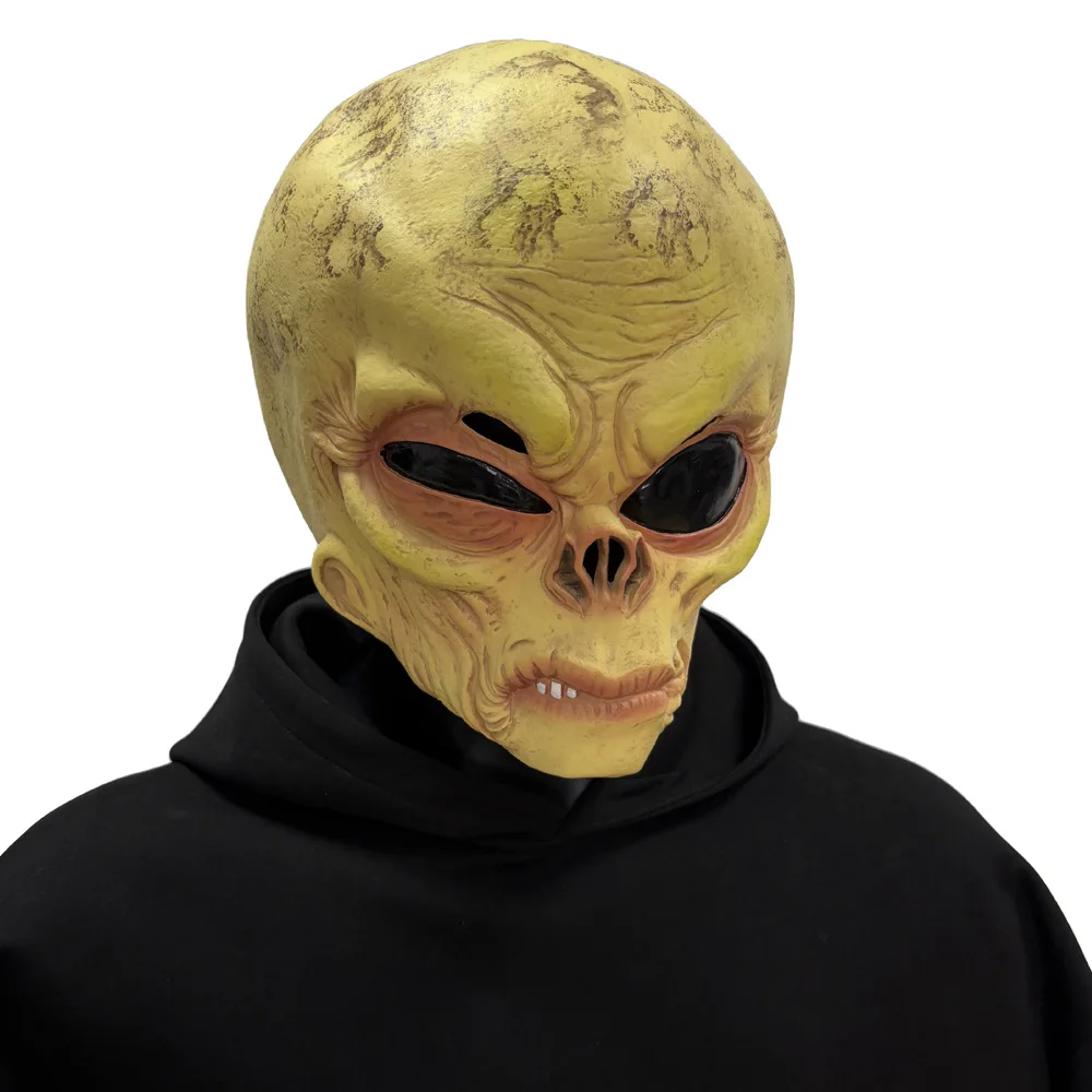 Funny Alien Skull Mask Cosplay - Latex Alien Mask Realistic ulasan dan harga