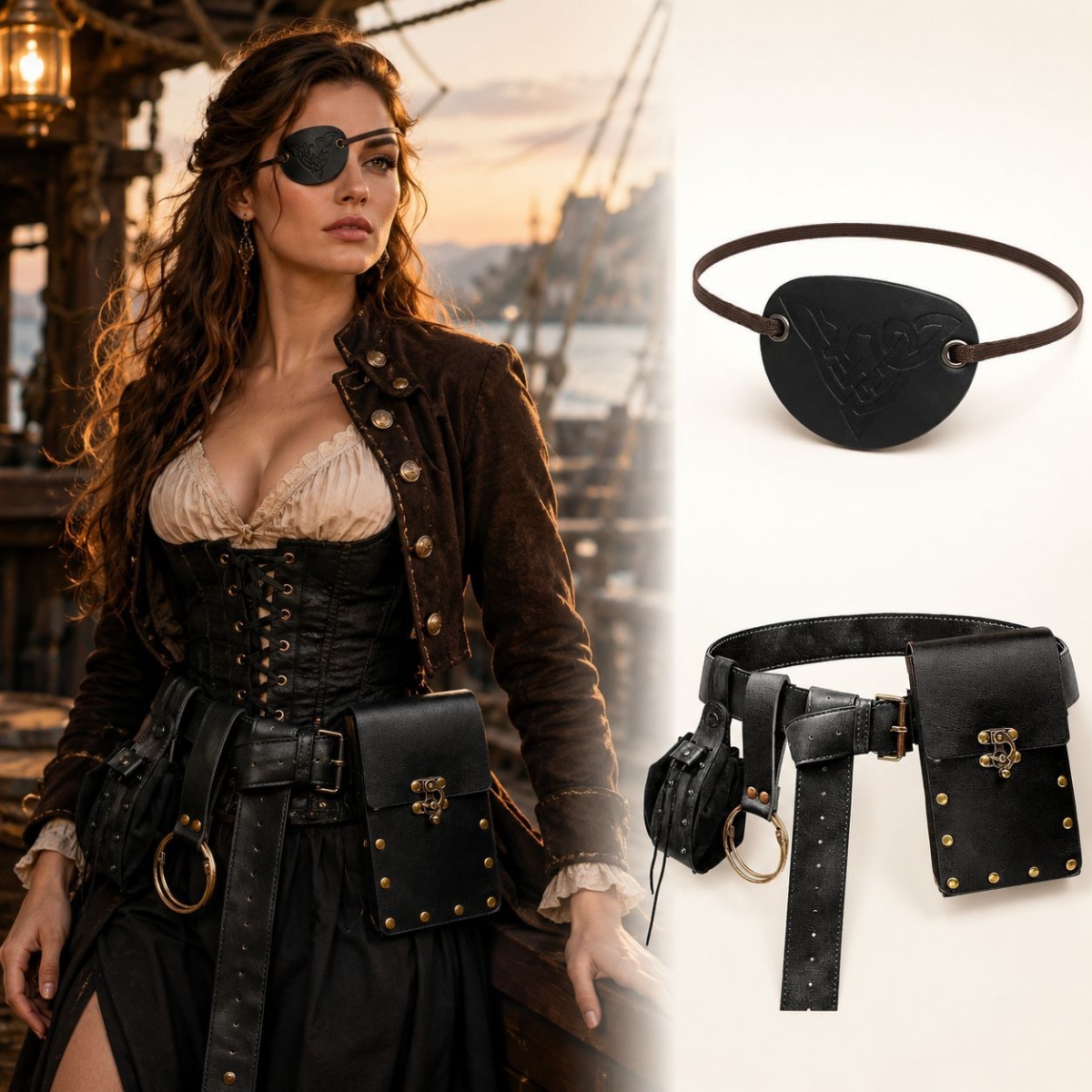 Medieval Retro Belts, Pouches, - Costumes ulasan dan harga