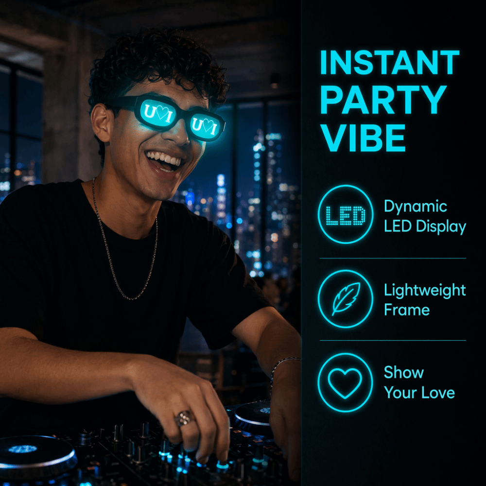 Special Effect LED Glasses Glo - Glow In The Dark Party Glasses ulasan dan harga