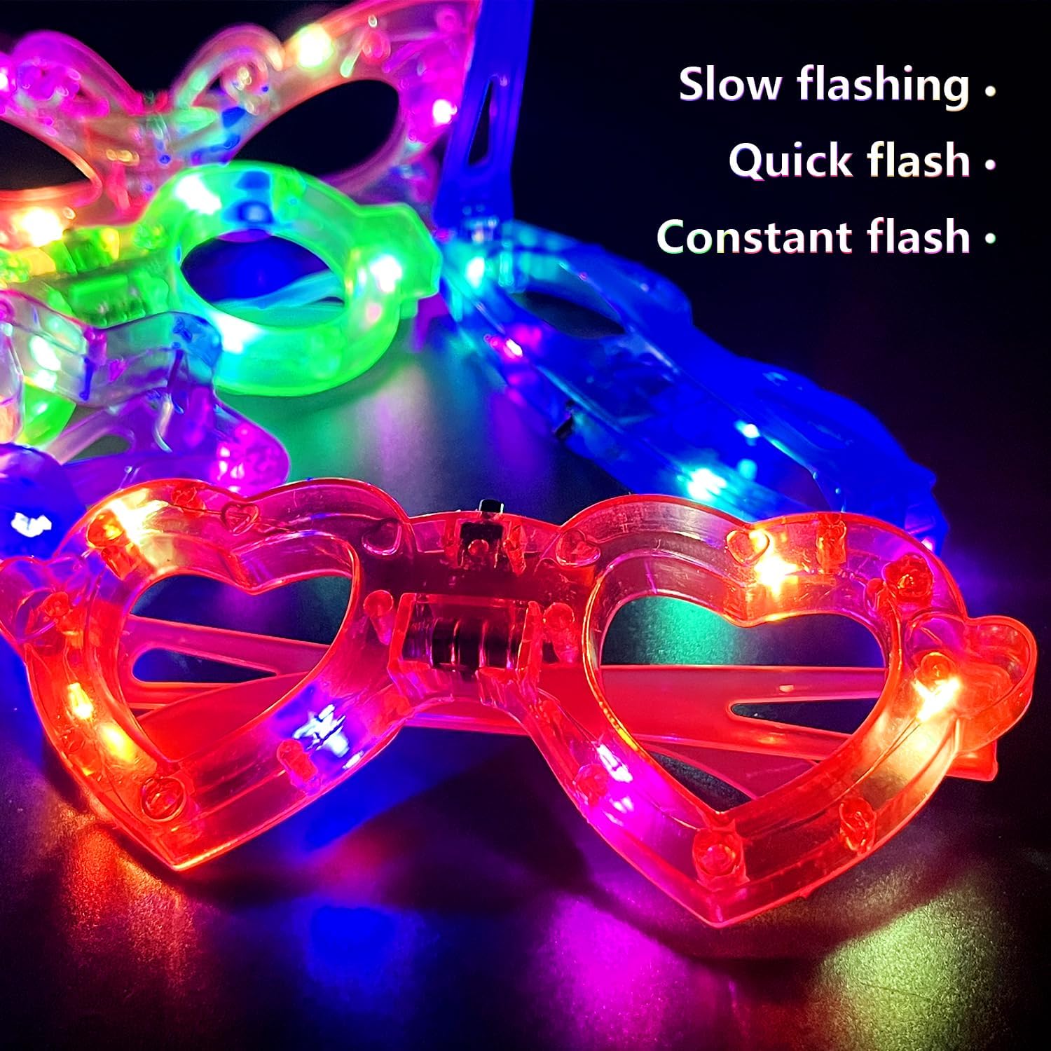 12pcs LED Light Up Glasses Glo - Glow In The Dark Party Glasses ulasan dan harga