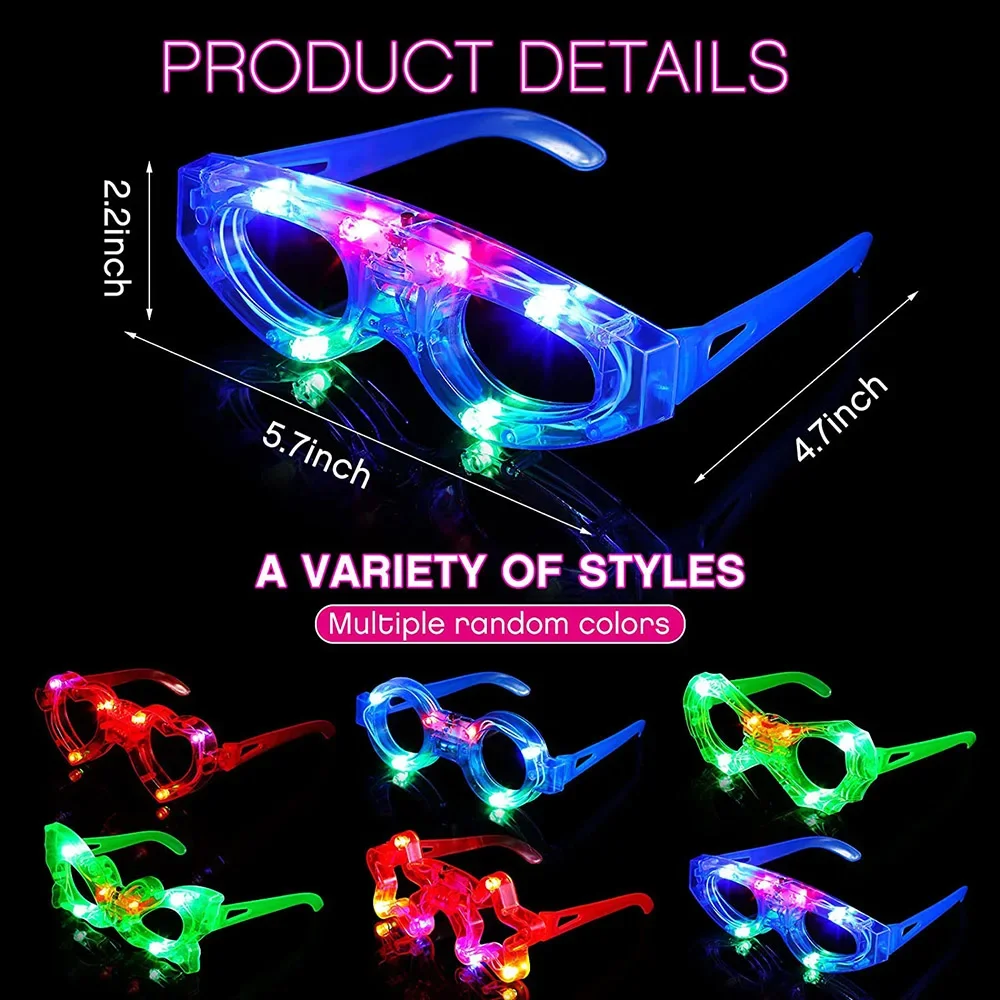 LED Glasse Neon Glow In The Da - Glow In The Dark Party Glasses ulasan dan harga