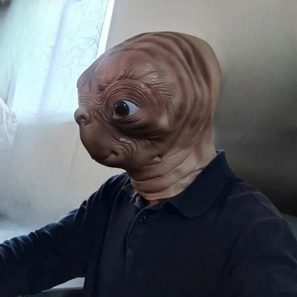 Realistic ET Alien Latex Mask  - Latex Alien Mask Realistic ulasan dan harga