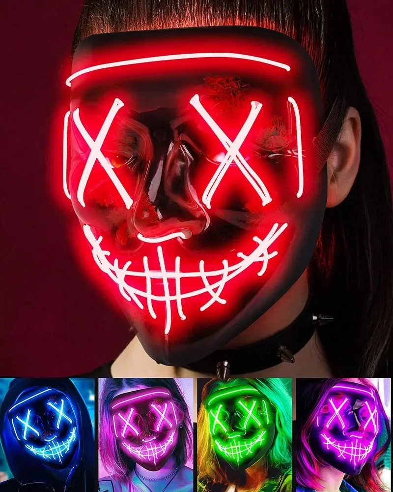 Wireless Bar Music Festival Ne - Led Purge Mask Halloween ulasan dan harga