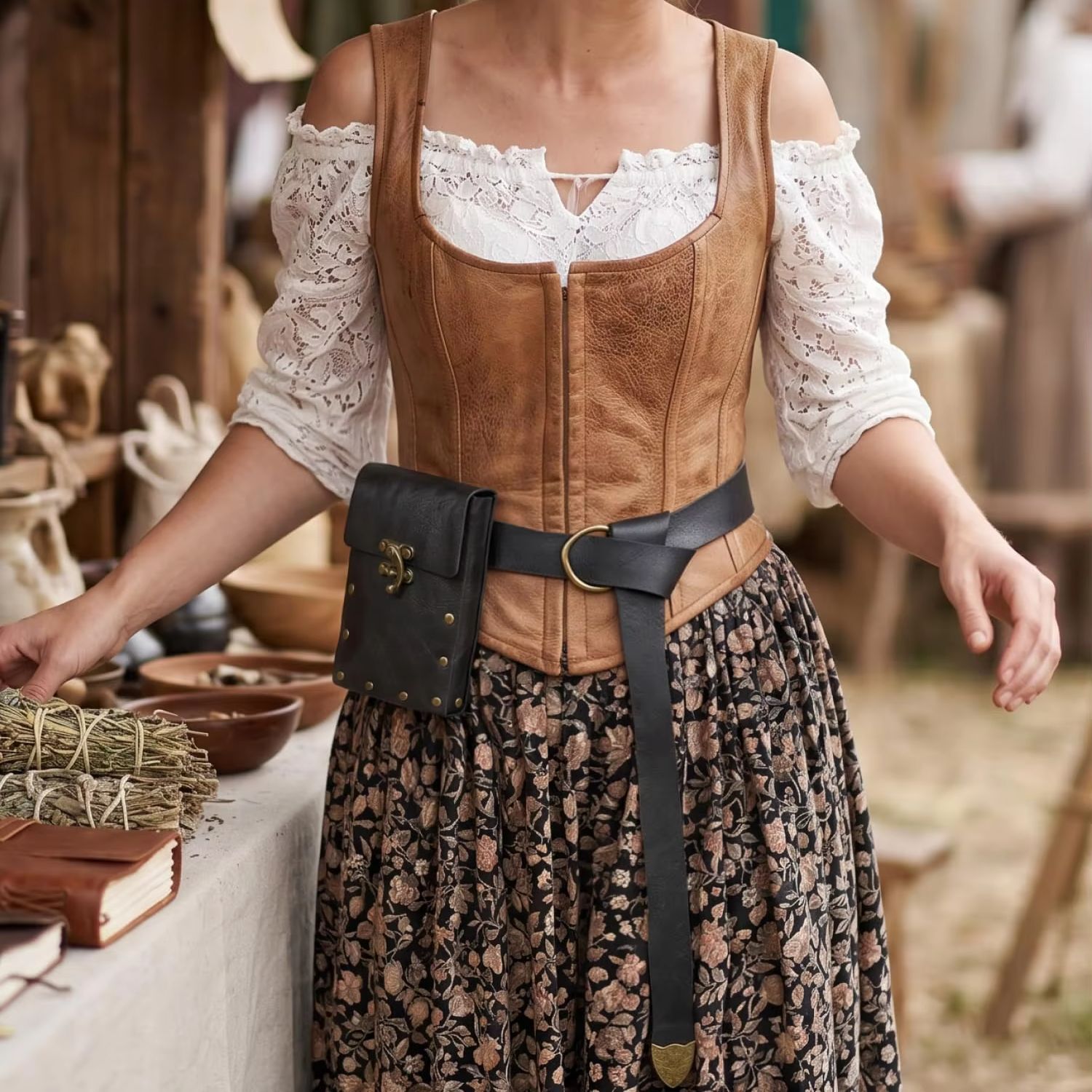 PU Leather Medieval Waist Belt - Costumes ulasan dan harga