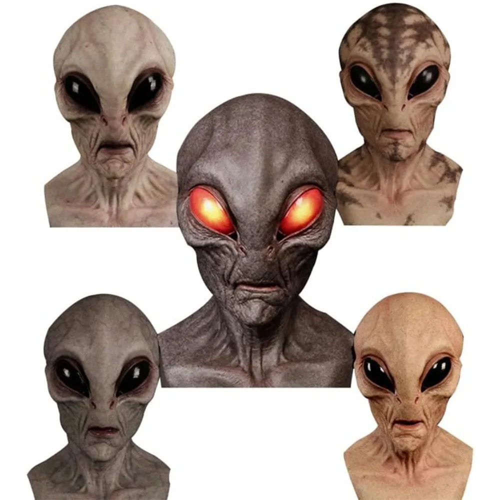 Hot Sale Halloween Costume Ali - Latex Alien Mask Realistic ulasan dan harga