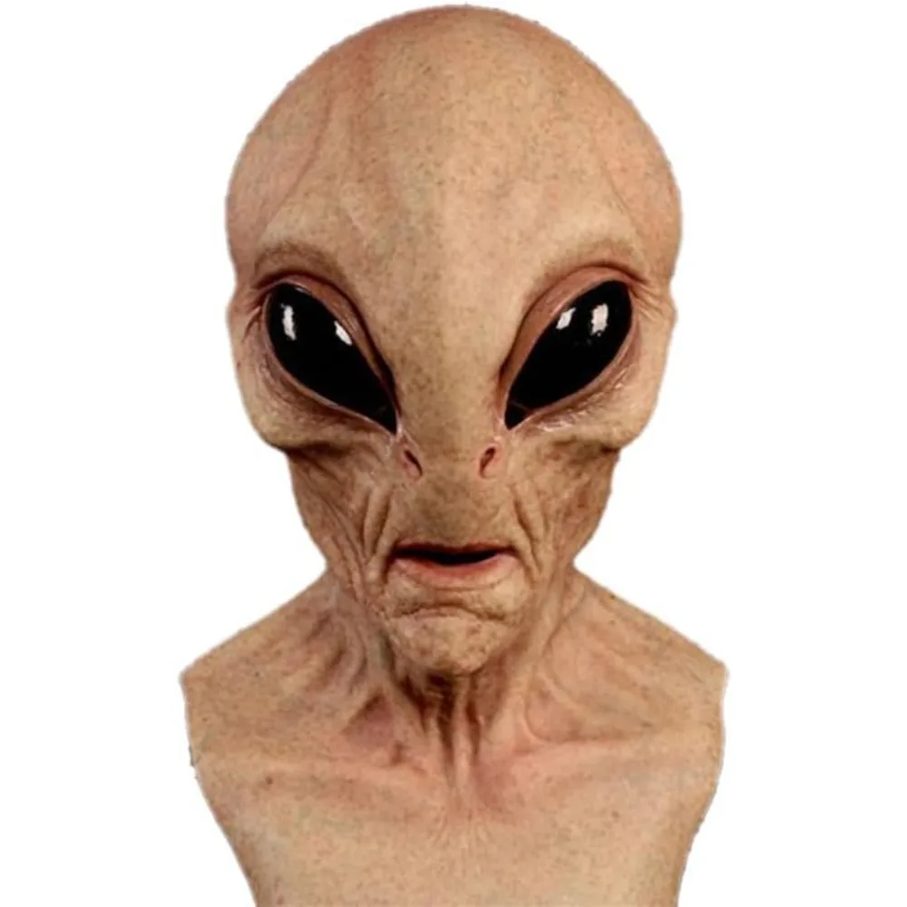 Hot Sale Halloween Costume Ali - Latex Alien Mask Realistic ulasan dan harga
