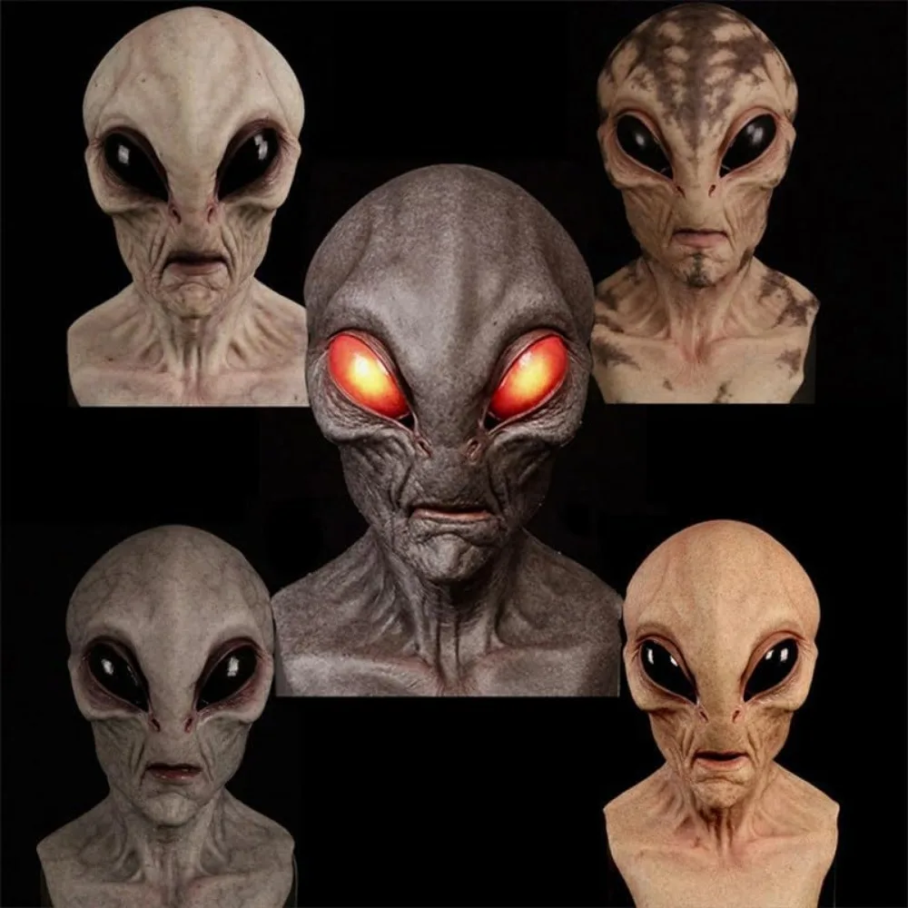 Hot Sale Halloween Costume Ali - Latex Alien Mask Realistic ulasan dan harga