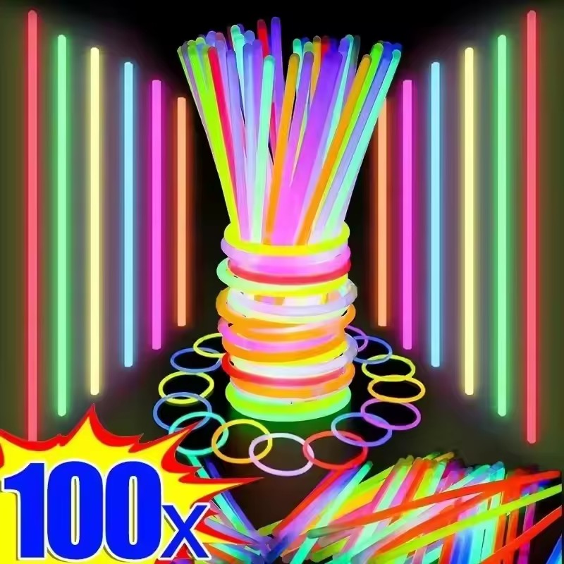 50/100Pcs Fluorescence Sticks  - Glow In The Dark Party Glasses ulasan dan harga
