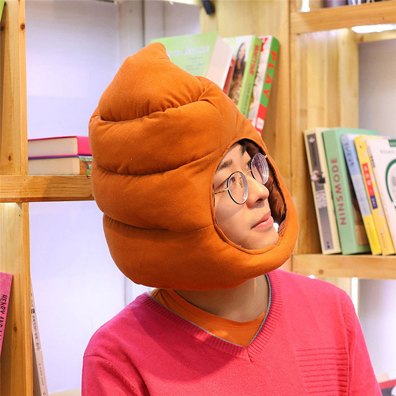 /GJ/Shit Shape Plush Hat Stuff - Fake Poop Gag Gift ulasan dan harga