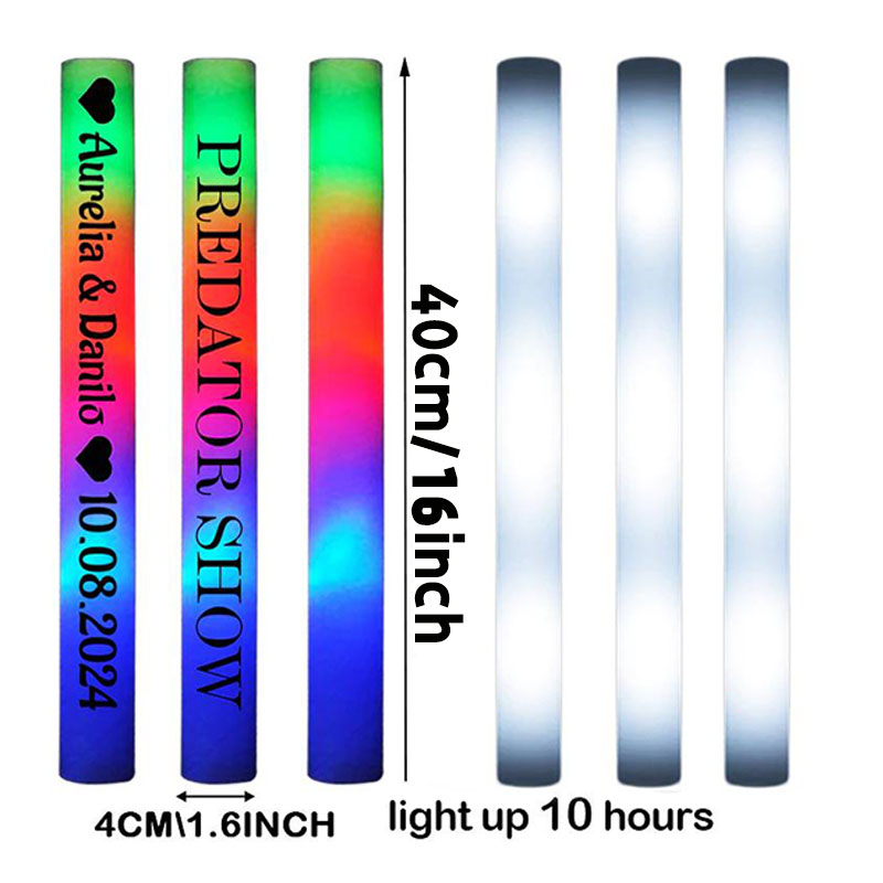 30 LED Luminous Foam Sticks Pe - Flashing Led Foam Sticks Party ulasan dan harga