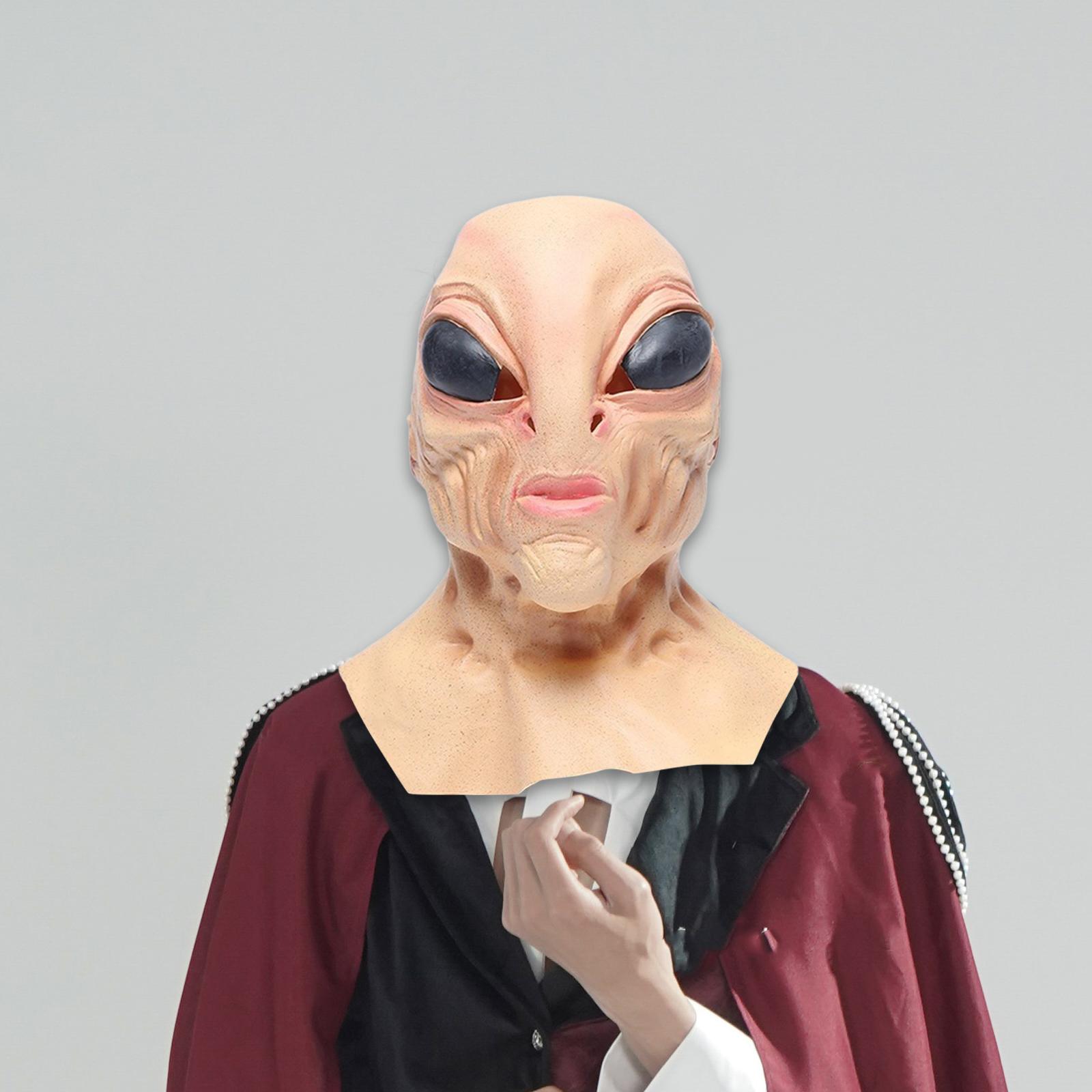 Latex Alien Mask Full Head Cov - Latex Alien Mask Realistic ulasan dan harga