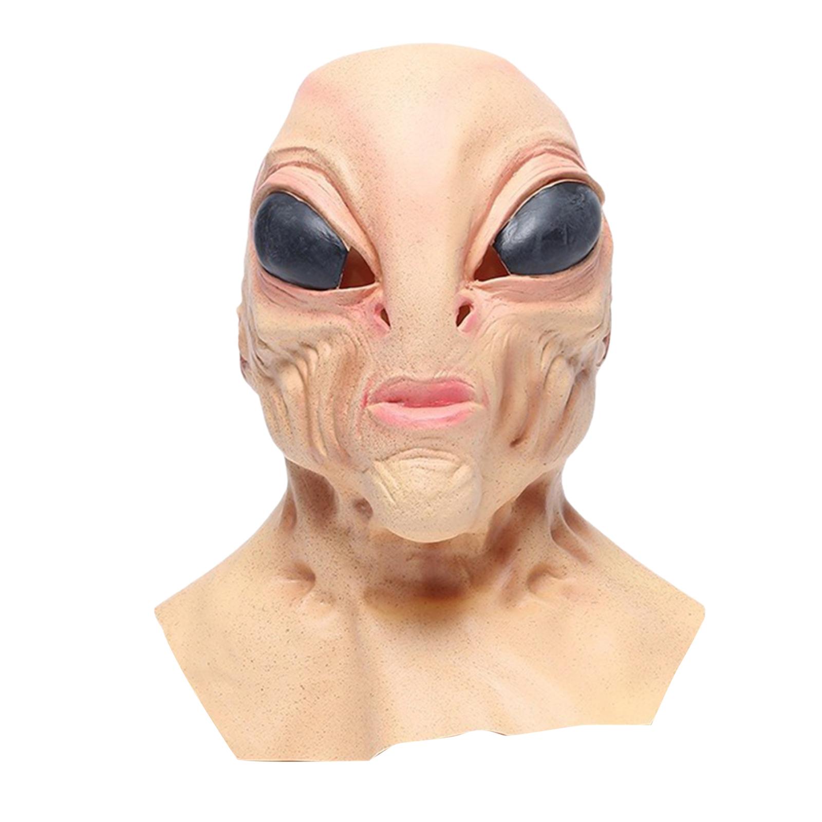 Latex Alien Mask Full Head Cov - Latex Alien Mask Realistic ulasan dan harga