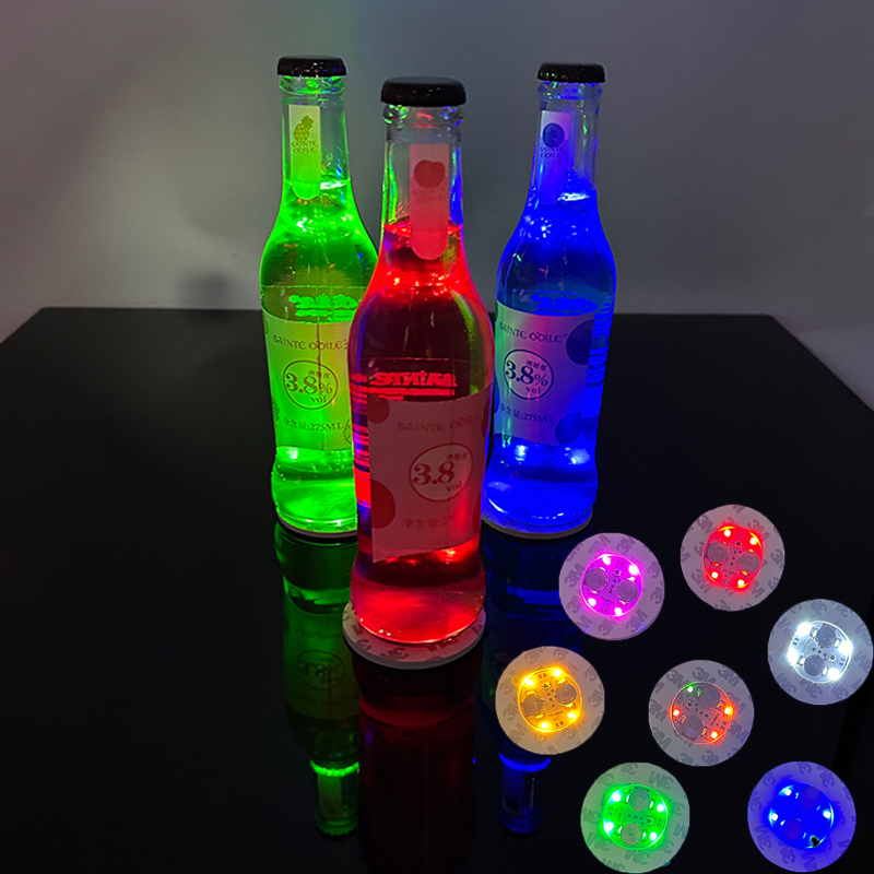 LED Coasters Sticker Night Clu - Glow In The Dark Party Glasses ulasan dan harga